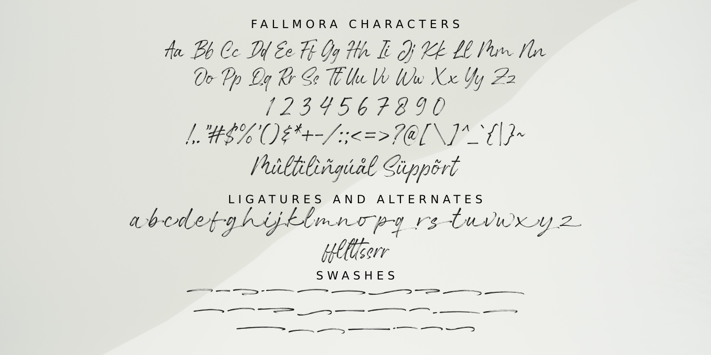 Beispiel einer Fallmora-Schriftart #3